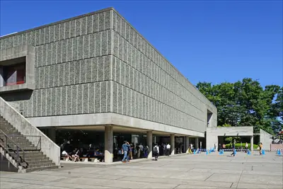 The Le Corbusier-designed main building of the National Museum of Western Art, Tokyo
