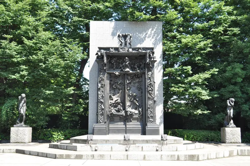 Rodin's The Gates of Hell in the forecourt of the National Museum of Western Art