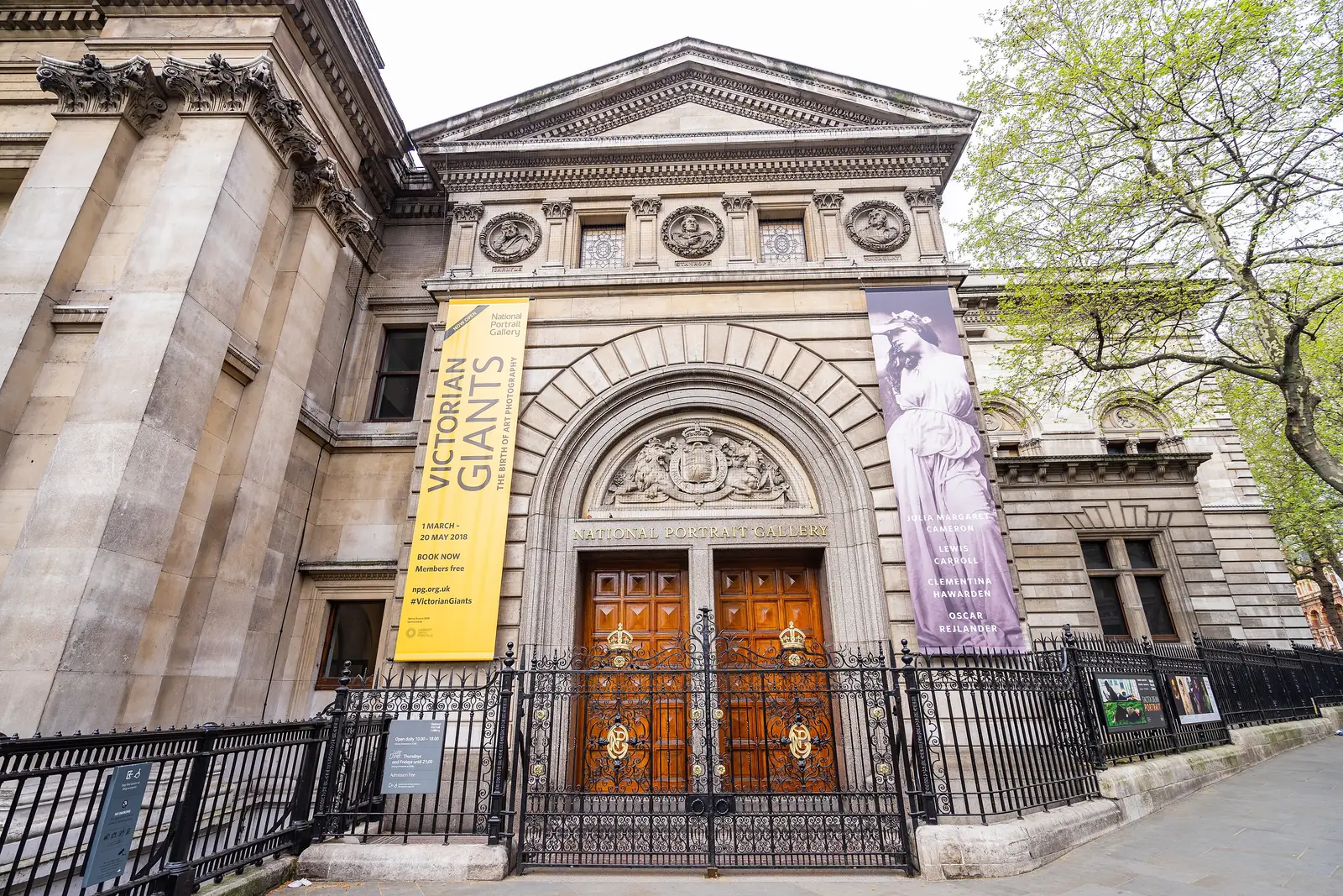 The entrance of the National Portrait Gallery, London