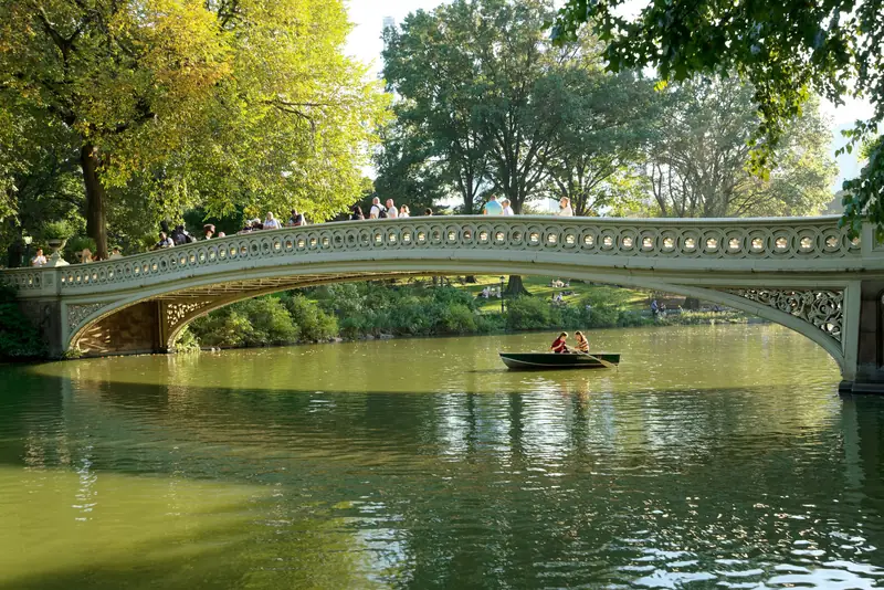 Bow Bridge over the Lake in Central Park