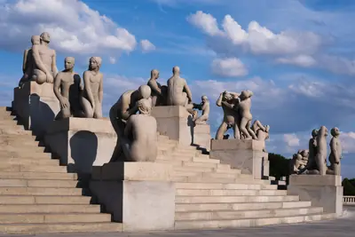 Granite sculptures by Gustav Vigeland in Vigeland Park, Oslo
