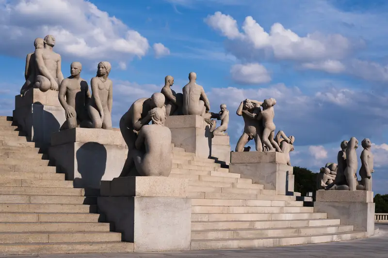 Granite sculptures by Gustav Vigeland in Vigeland Park, Oslo