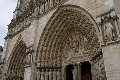 West façade of Notre-Dame de Paris in 2025