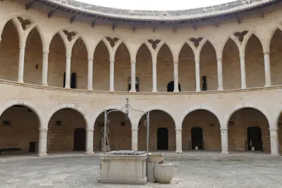 The circular courtyard of Bellver Castle, Palma