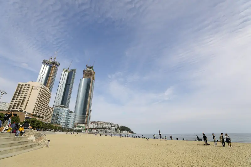 Haeundae Beach and its high-rise skyline, Busan