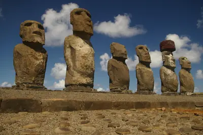 The moai of Ahu Tongariki, Rapa Nui