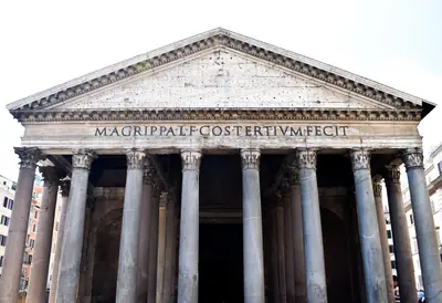 The portico of the Pantheon with its Agrippa inscription