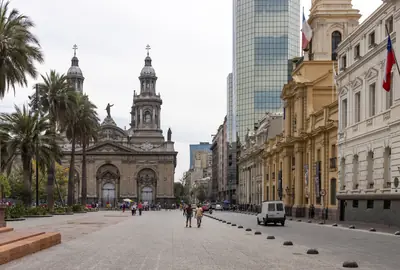 The Metropolitan Cathedral on the Plaza de Armas, Santiago