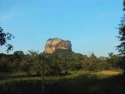 Sigiriya rock seen from a distance