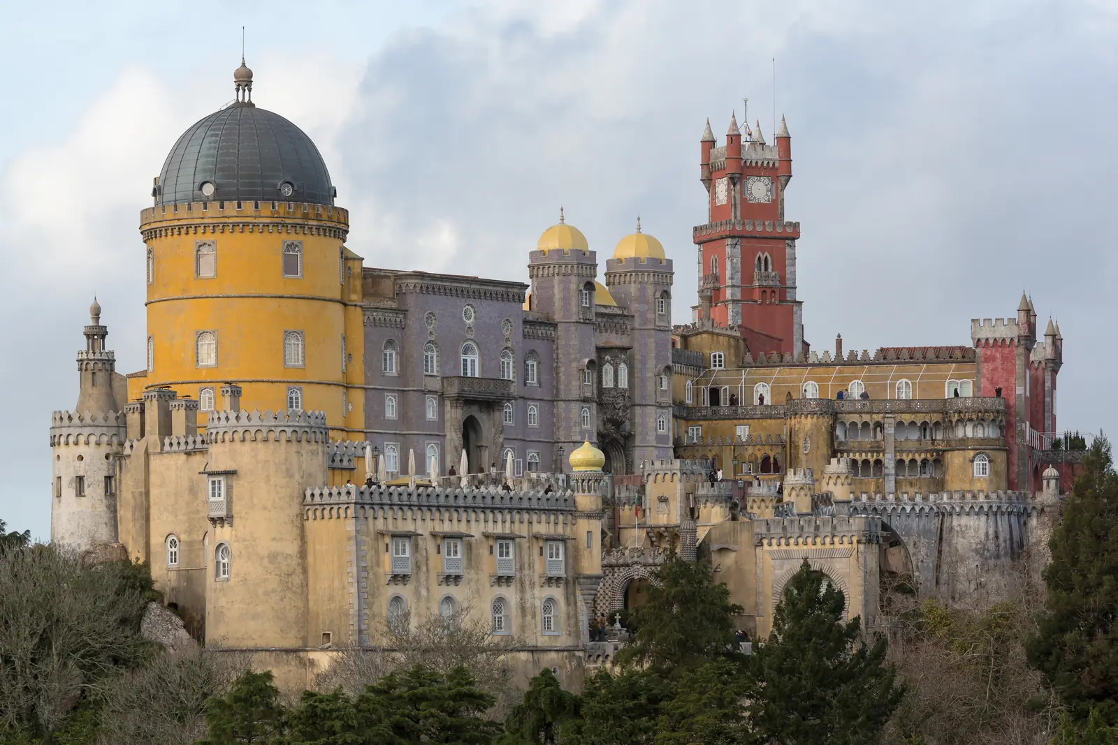 Pena Palace on its hilltop above Sintra