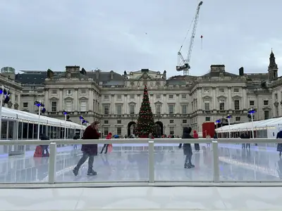 The winter ice rink in the courtyard of Somerset House