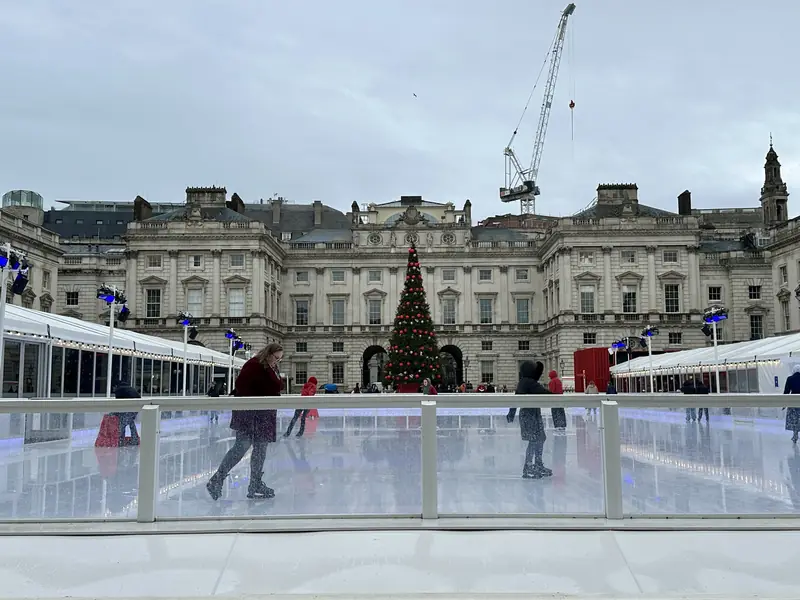 The winter ice rink in the courtyard of Somerset House