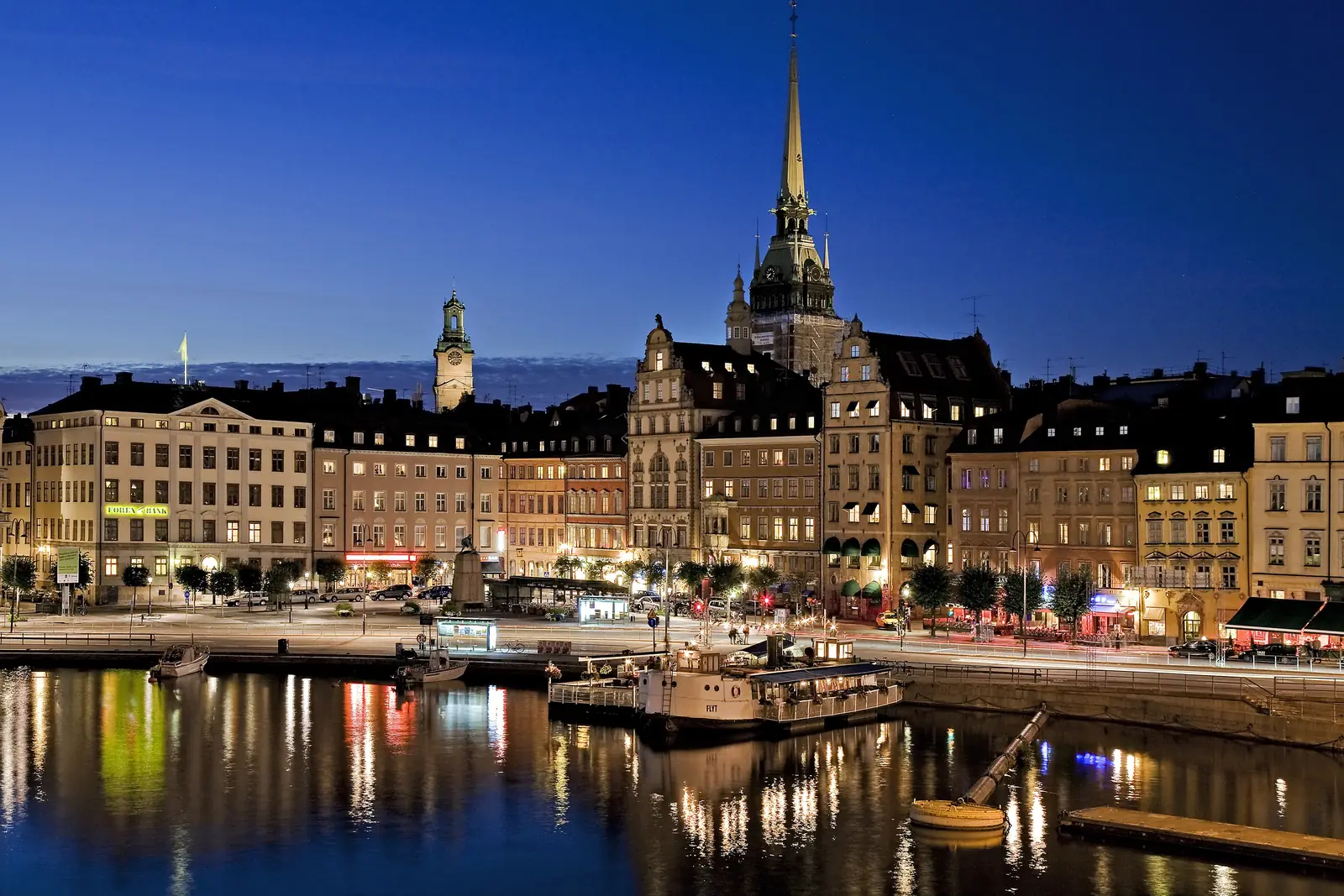 Gamla stan, Stockholm's old town, at dusk