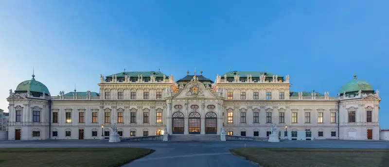 The Upper Belvedere seen across its garden pool, Vienna