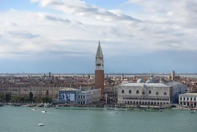 Piazza San Marco with St Mark's Basilica and the campanile, Venice