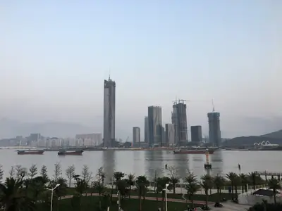 Hengqin and the Zhuhai skyline