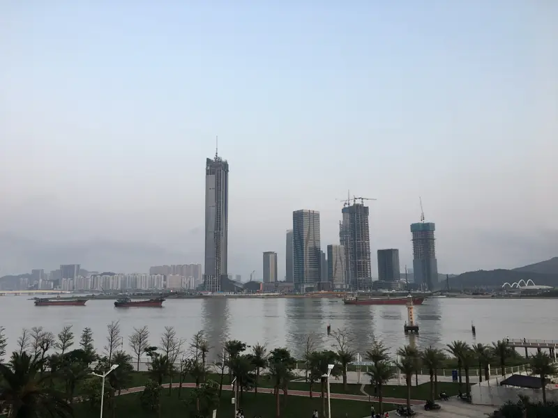 Hengqin and the Zhuhai skyline
